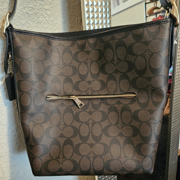 Coach Brown and Black Shoulder Val Duffle Bag - Picture 3 of 6